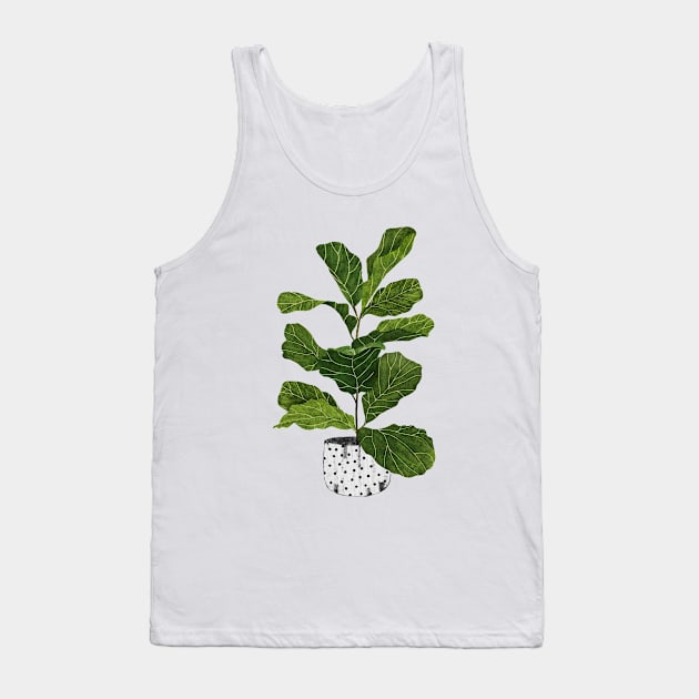 Fiddle leaf fig tree interior plant Tank Top by Elbuenlimon